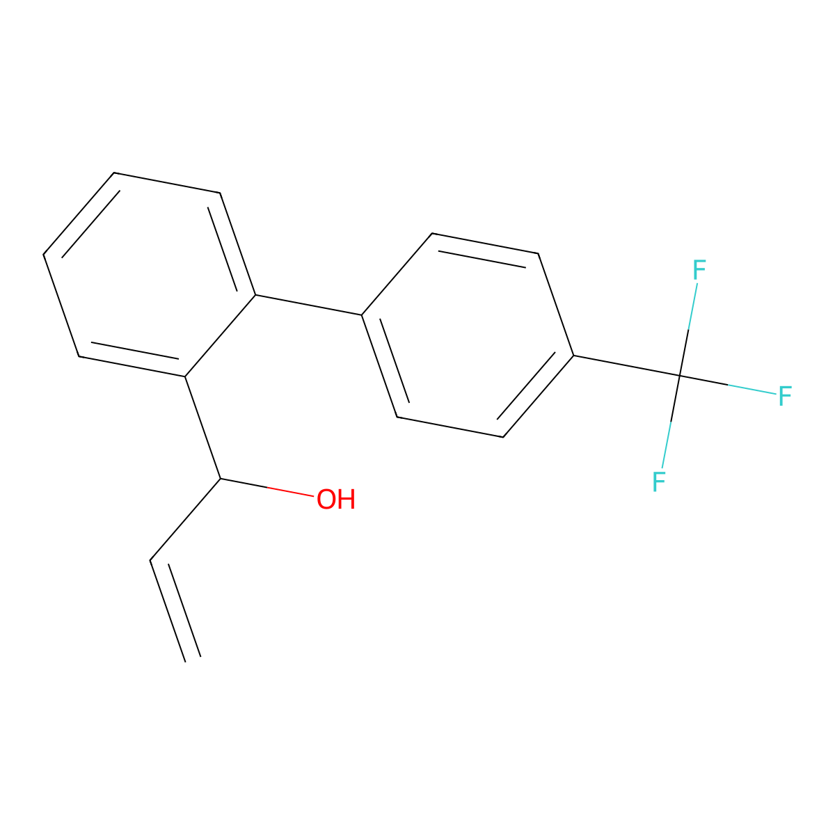 1-{2-[4-(Trifluoromethyl)phenyl]phenyl}prop-2-en-1-ol molecular structure, CAS 2228706-65-6