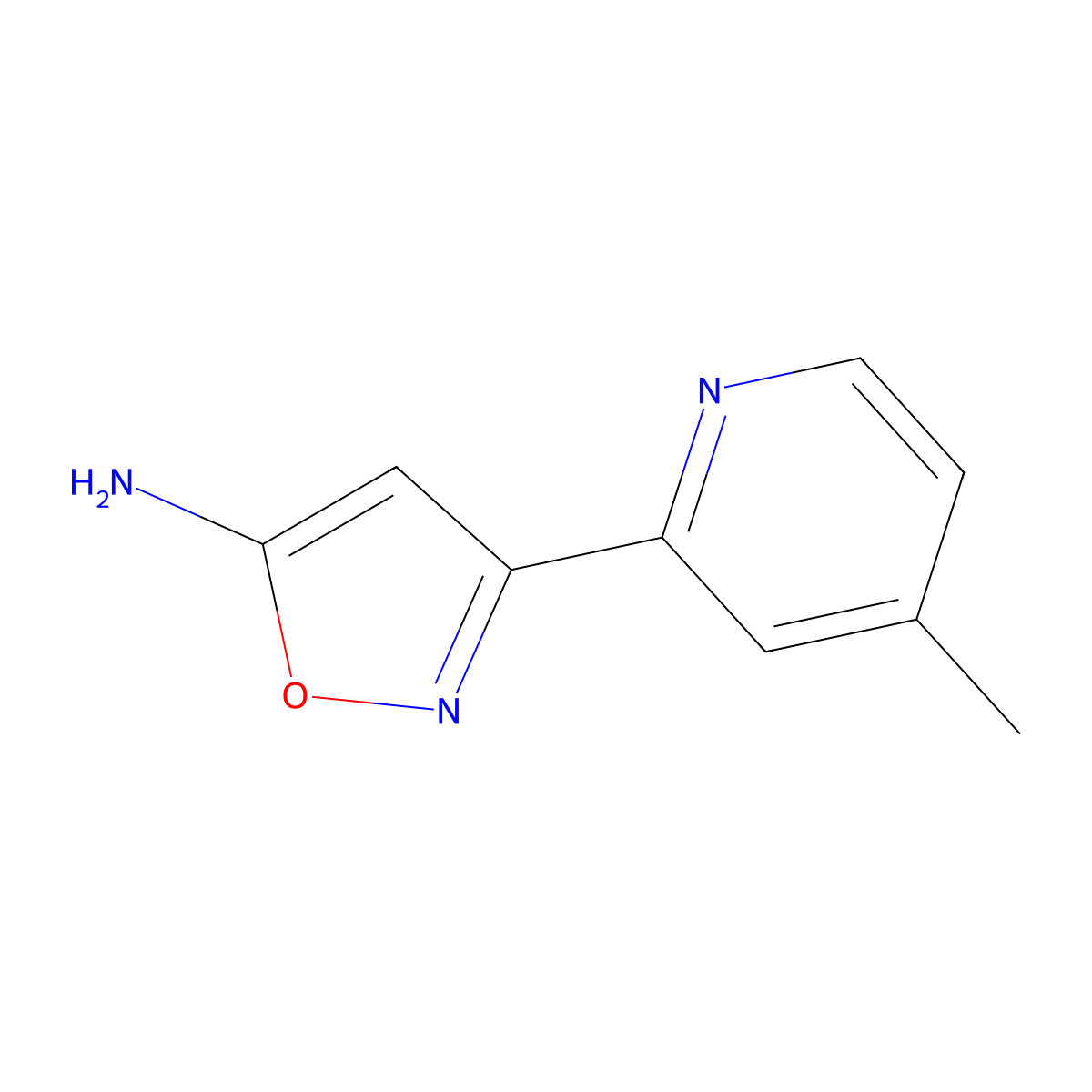3-(4-Methylpyridin-2-yl)-1,2-oxazol-5-amine molecular structure, CAS 2228711-63-3