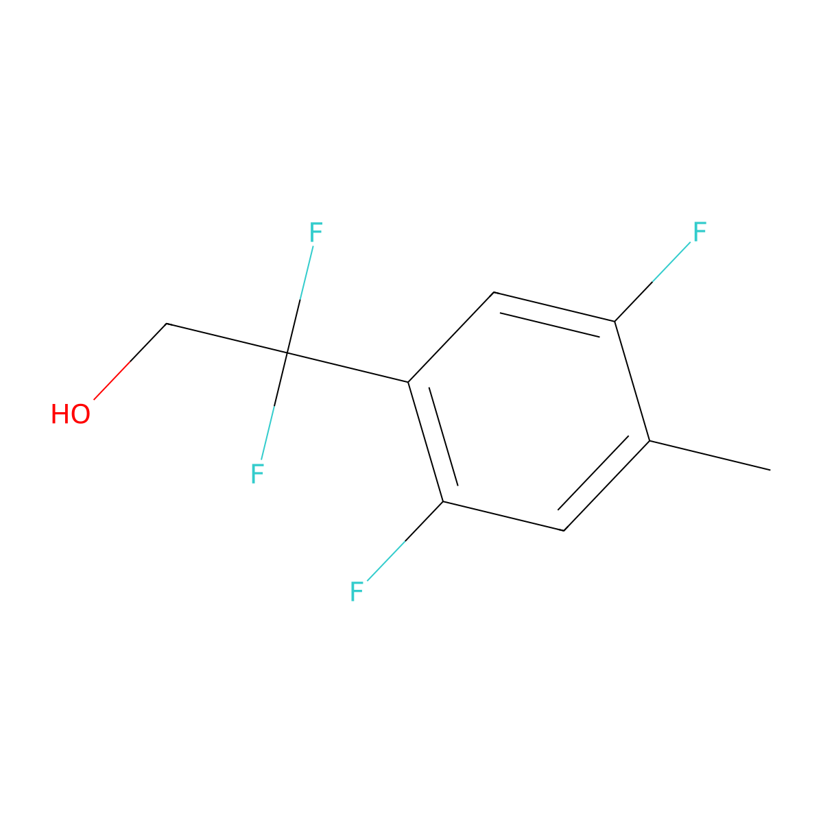 2-(2,5-Difluoro-4-methylphenyl)-2,2-difluoroethan-1-ol molecular structure, CAS 2228716-48-9