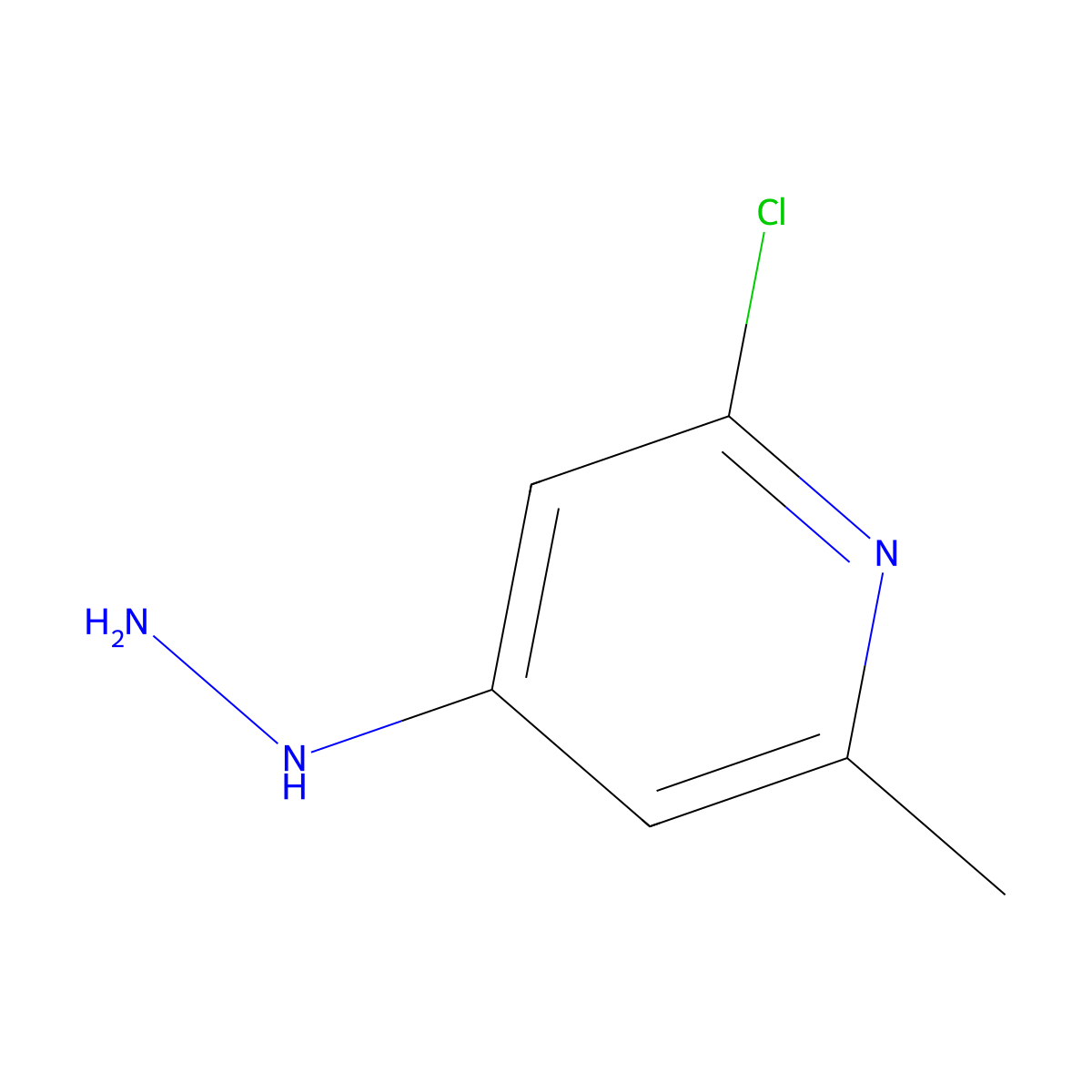 2-Chloro-4-hydrazinyl-6-methylpyridine molecular structure, CAS 2228717-73-3