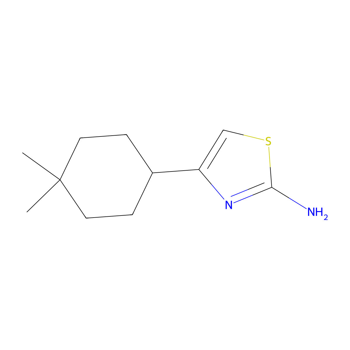 4-(4,4-Dimethylcyclohexyl)-1,3-thiazol-2-amine molecular structure, CAS 2228717-92-6