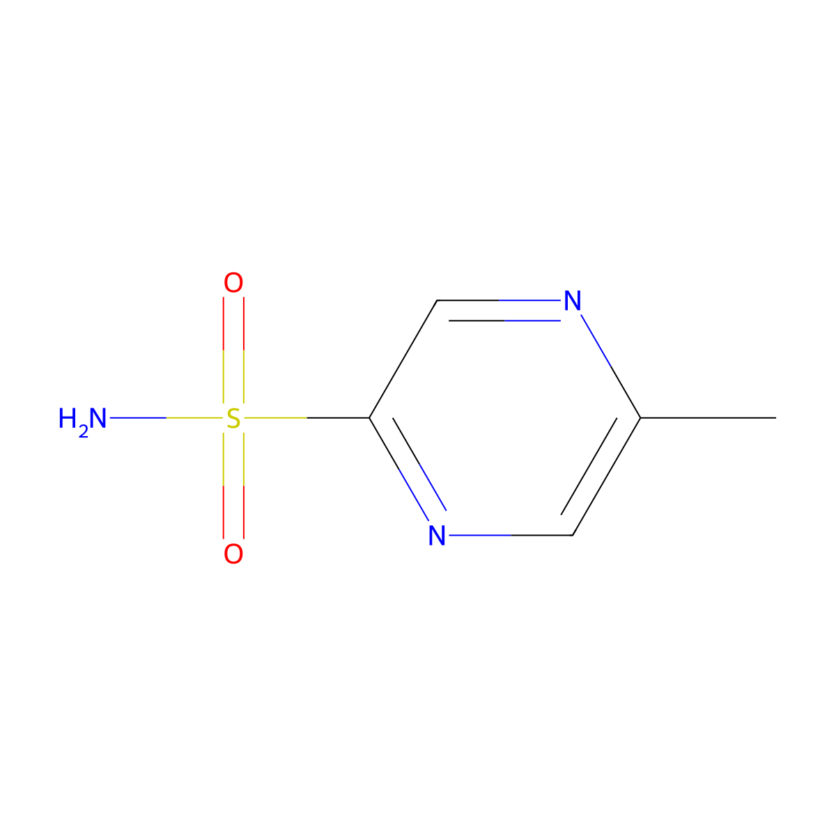 5-Methylpyrazine-2-sulfonamide molecular structure, CAS 2228719-81-9