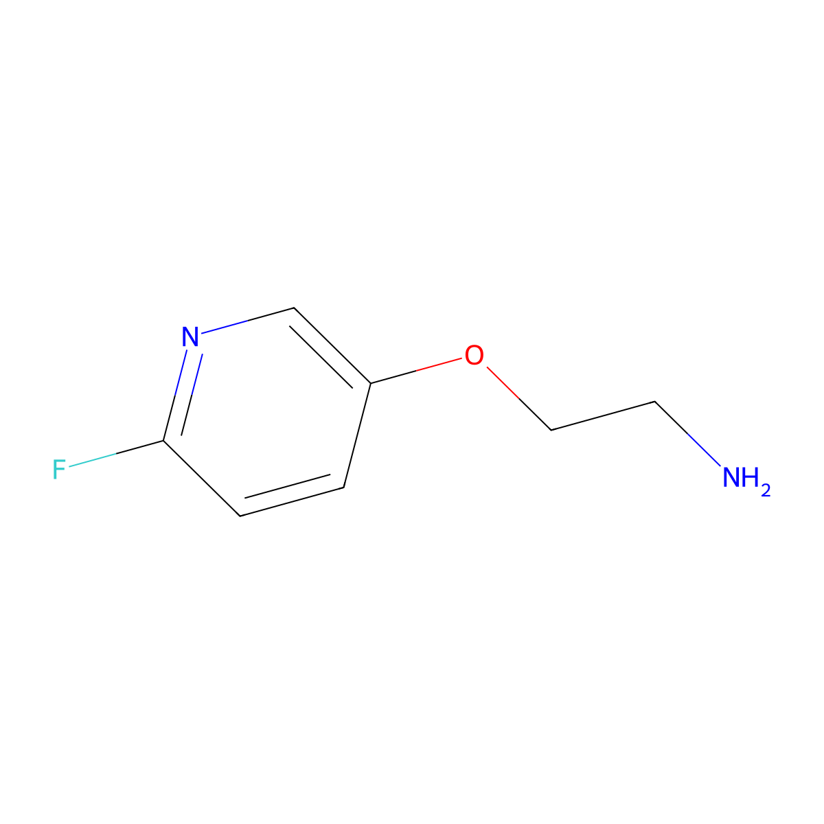 2-[(6-Fluoropyridin-3-yl)oxy]ethan-1-amine molecular structure, CAS 2228724-04-5