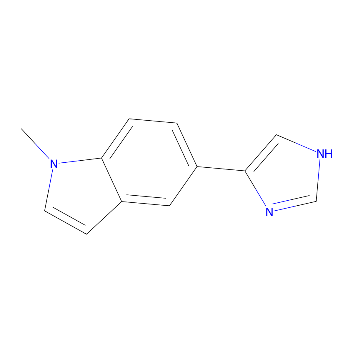 5-(1H-imidazol-4-yl)-1-methyl-1H-indole molecular structure, CAS 2228726-10-9