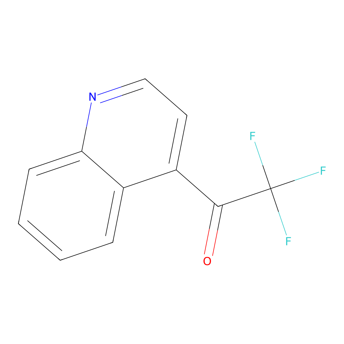 2,2,2-Trifluoro-1-(quinolin-4-yl)ethan-1-one molecular structure, CAS 2228728-03-6