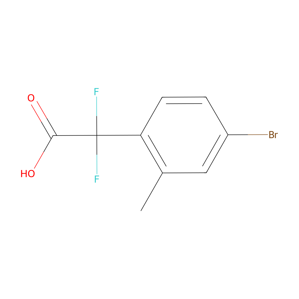 2-(4-Bromo-2-methylphenyl)-2,2-difluoroacetic acid molecular structure, CAS 2228728-43-4