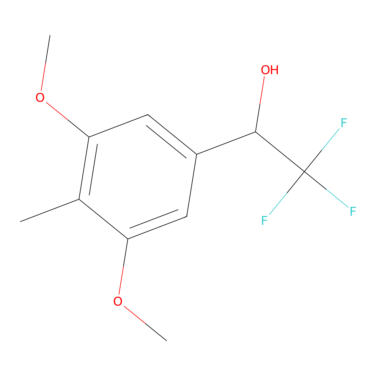 1-(3,5-Dimethoxy-4-methylphenyl)-2,2,2-trifluoroethan-1-ol molecular structure, CAS 2228729-31-3