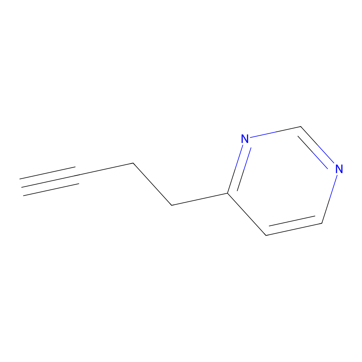 4-(But-3-yn-1-yl)pyrimidine molecular structure, CAS 2228731-11-9