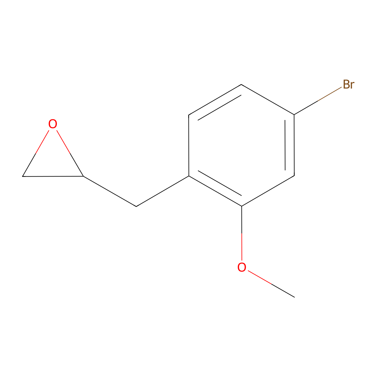 2-[(4-Bromo-2-methoxyphenyl)methyl]oxirane molecular structure, CAS 2228732-92-9