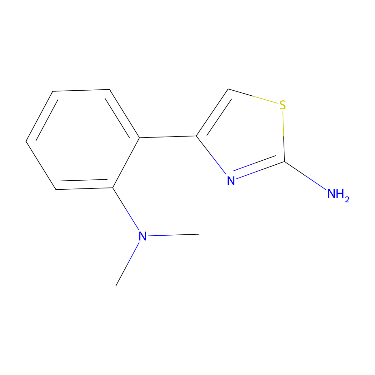 4-[2-(Dimethylamino)phenyl]-1,3-thiazol-2-amine molecular structure, CAS 2228733-05-7