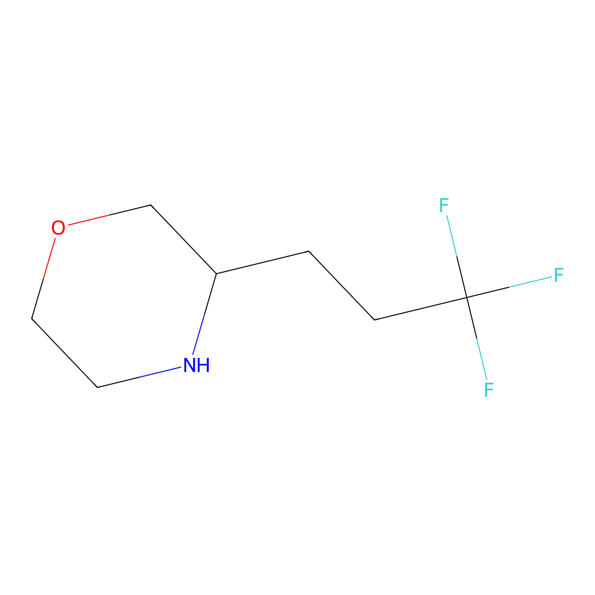 3-(3,3,3-Trifluoropropyl)morpholine molecular structure, CAS 2228735-32-6
