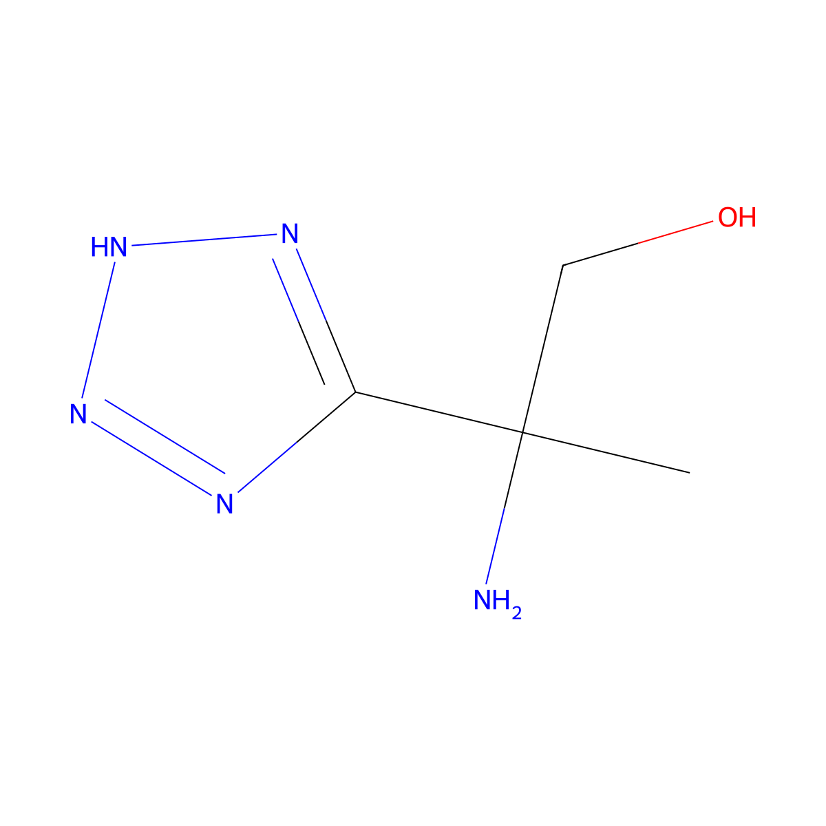 2-amino-2-(1H-1,2,3,4-tetrazol-5-yl)propan-1-ol molecular structure, CAS 2228736-44-3