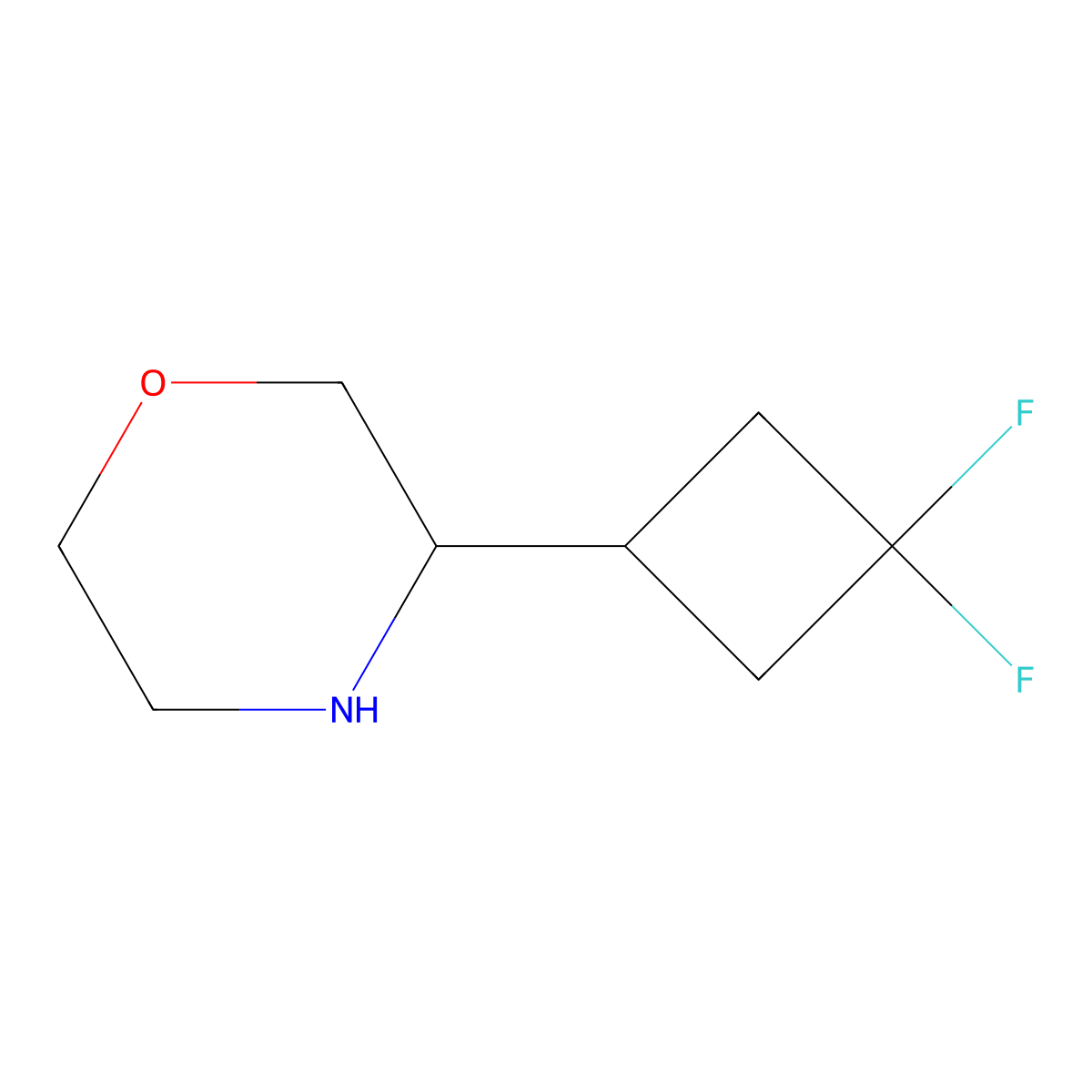 3-(3,3-Difluorocyclobutyl)morpholine molecular structure, CAS 2228736-71-6