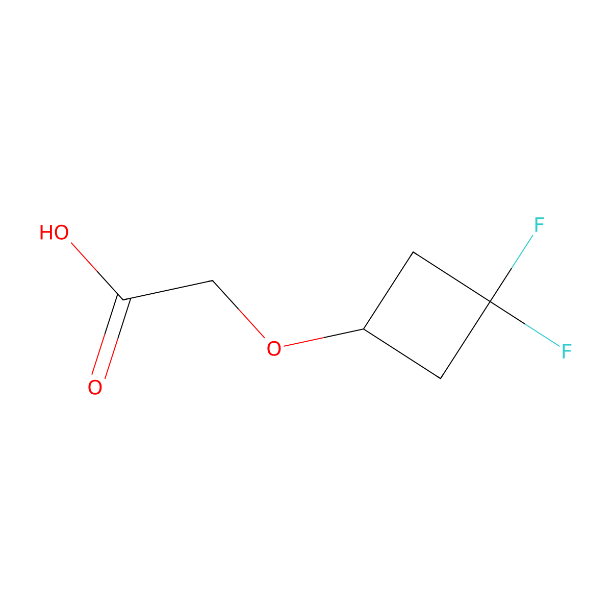2-(3,3-Difluorocyclobutoxy)acetic acid molecular structure, CAS 2228736-84-1