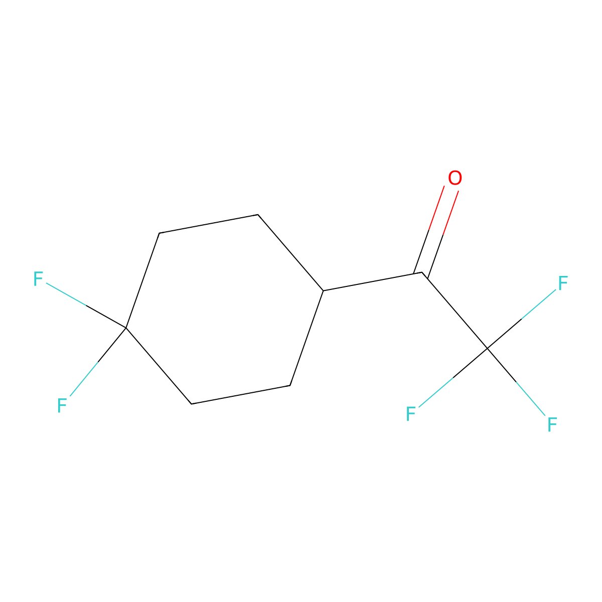 1-(4,4-Difluorocyclohexyl)-2,2,2-trifluoroethan-1-one molecular structure, CAS 2228736-98-7