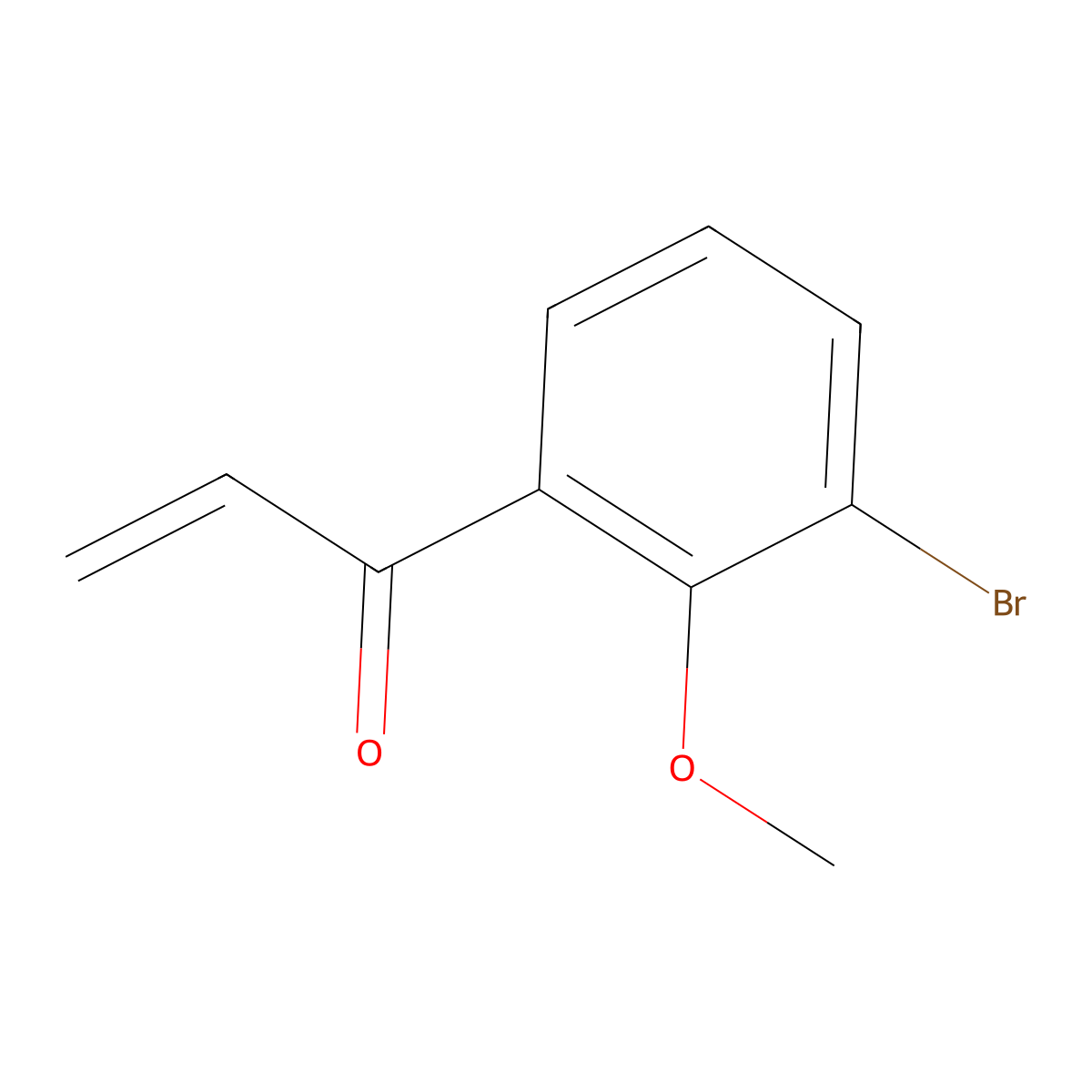1-(3-Bromo-2-methoxyphenyl)prop-2-en-1-one molecular structure, CAS 2228737-26-4