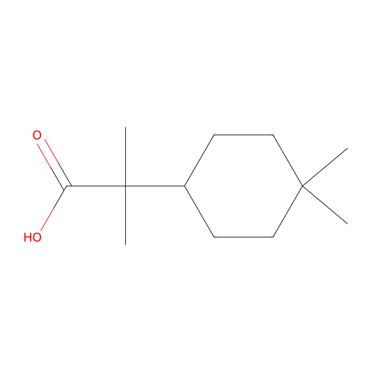 2-(4,4-Dimethylcyclohexyl)-2-methylpropanoic acid molecular structure, CAS 2228737-47-9