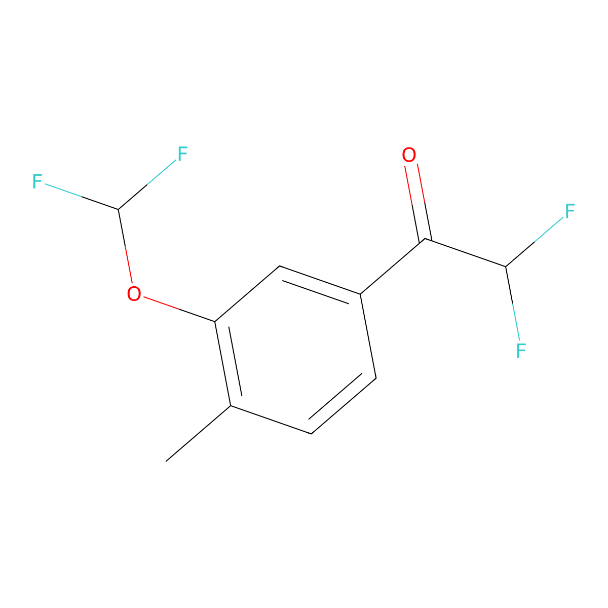1-[3-(Difluoromethoxy)-4-methylphenyl]-2,2-difluoroethan-1-one molecular structure, CAS 2228738-16-5