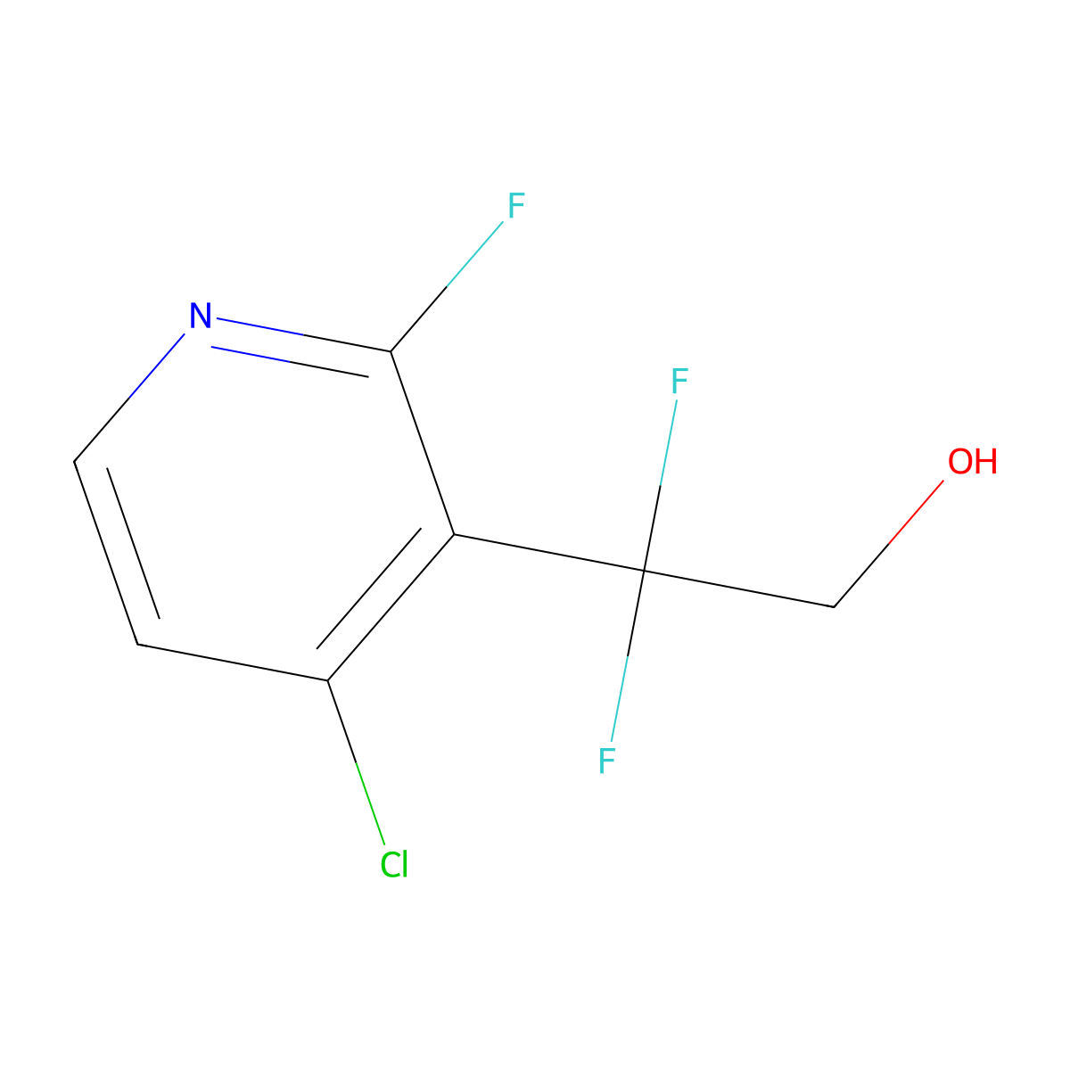 2-(4-Chloro-2-fluoropyridin-3-yl)-2,2-difluoroethan-1-ol molecular structure, CAS 2228738-91-6