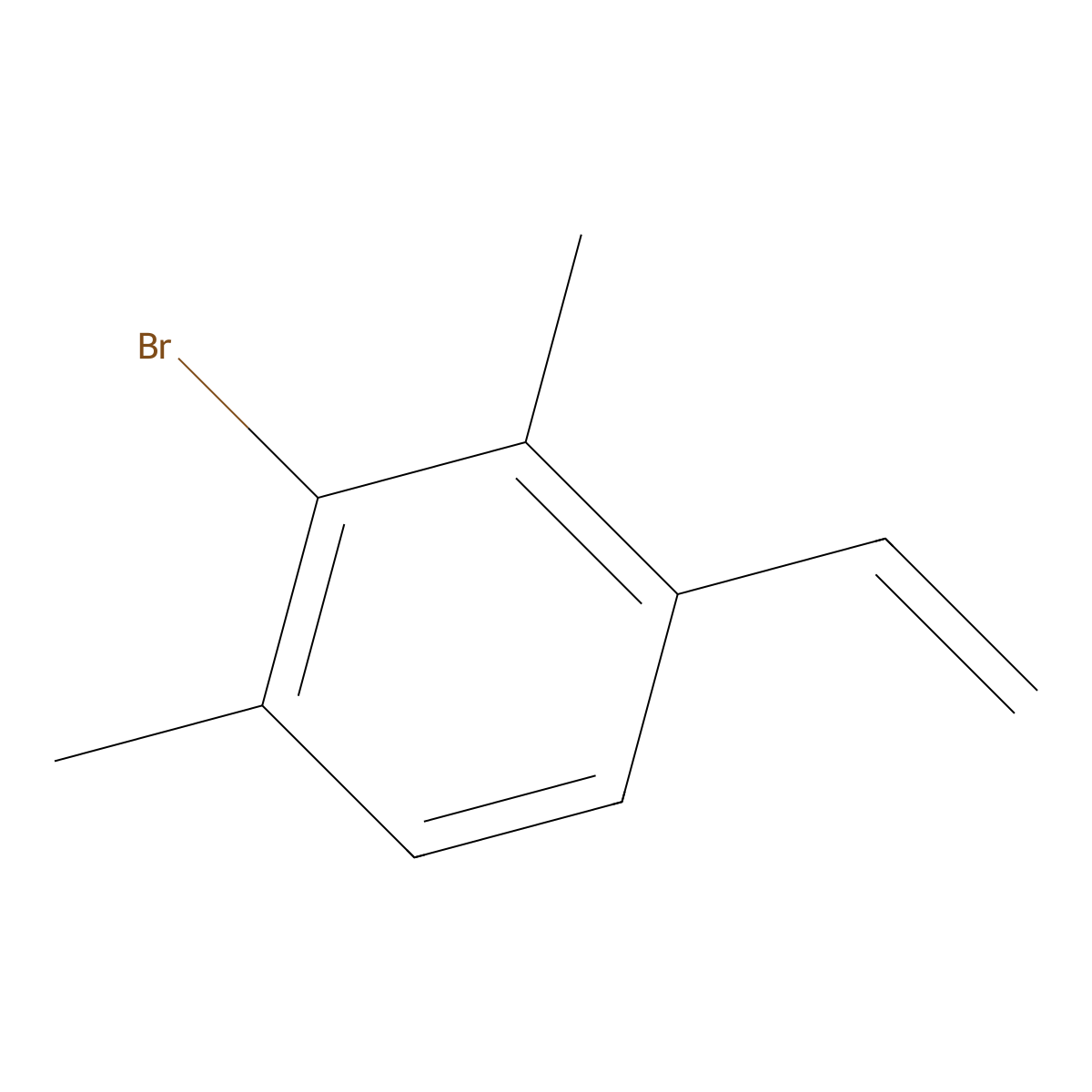 2-Bromo-4-ethenyl-1,3-dimethylbenzene molecular structure, CAS 2228739-67-9