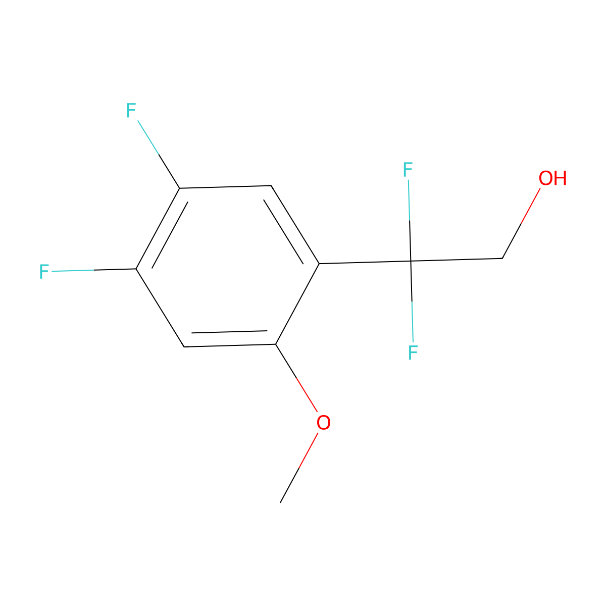 2-(4,5-Difluoro-2-methoxyphenyl)-2,2-difluoroethan-1-ol molecular structure, CAS 2228739-84-0