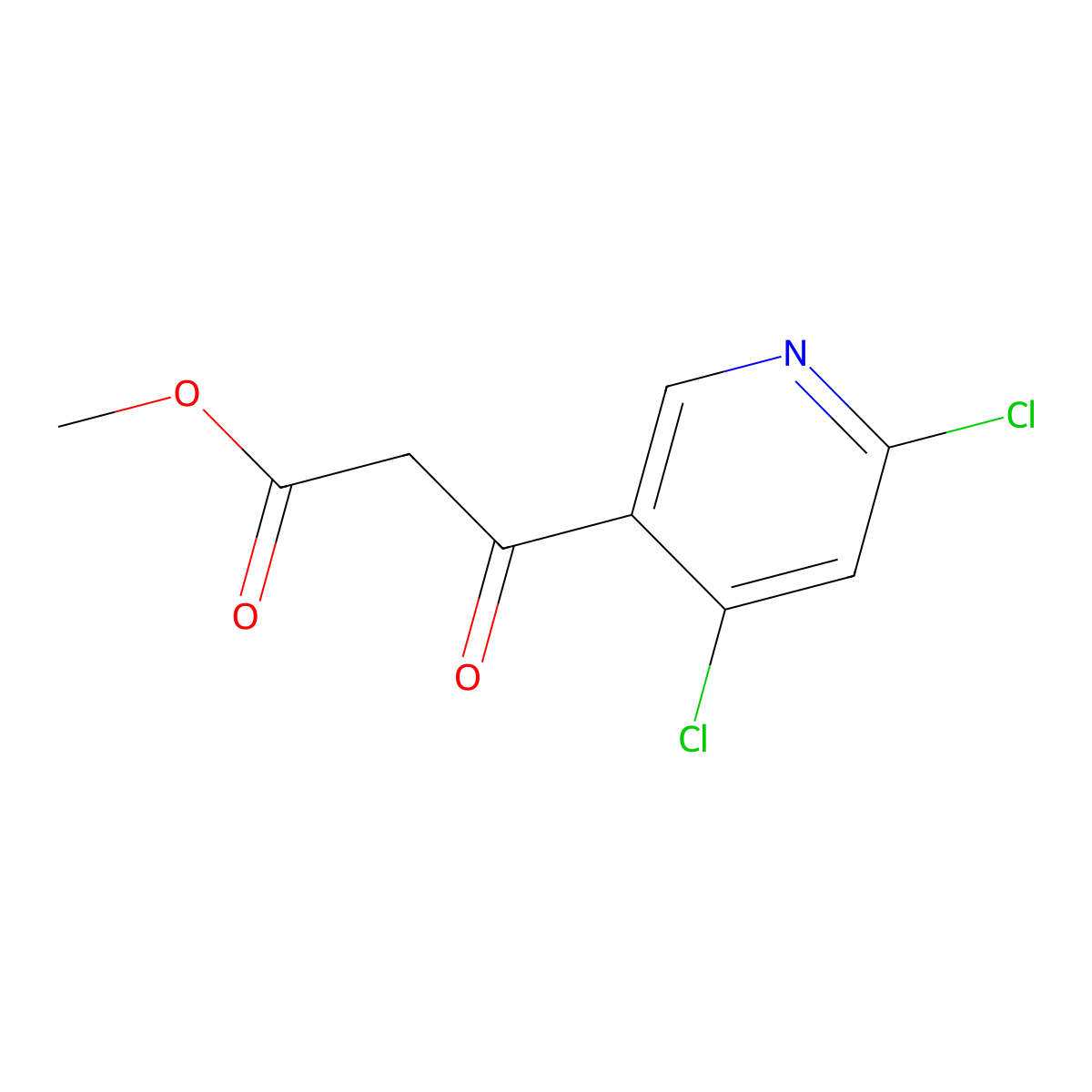 Methyl 3-(4,6-dichloropyridin-3-yl)-3-oxopropanoate molecular structure, CAS 2228740-72-3