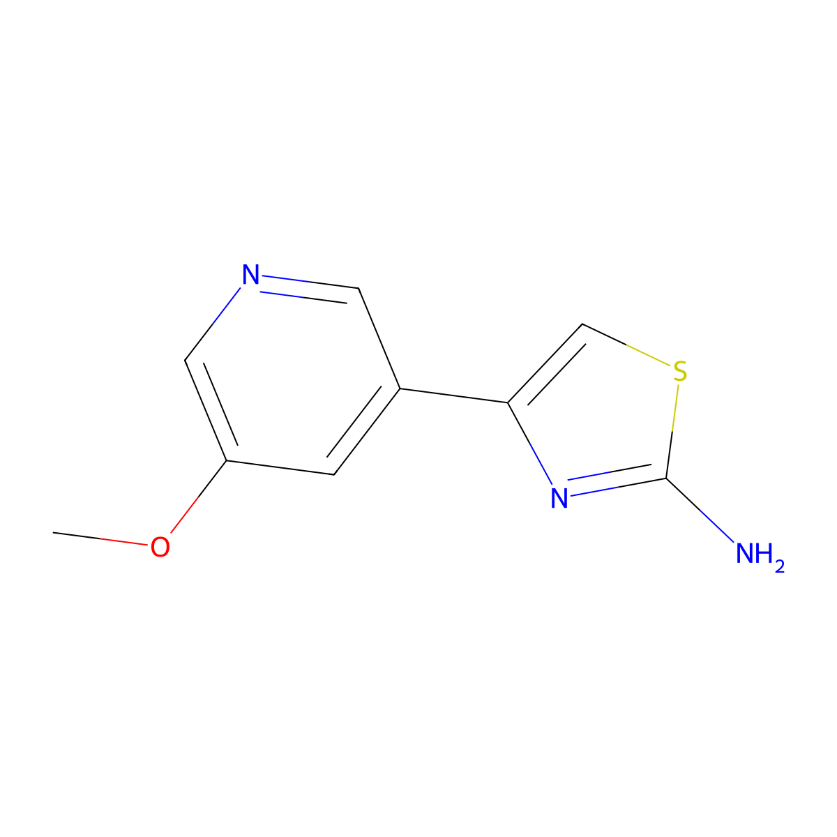 4-(5-Methoxypyridin-3-yl)-1,3-thiazol-2-amine molecular structure, CAS 2228741-99-7
