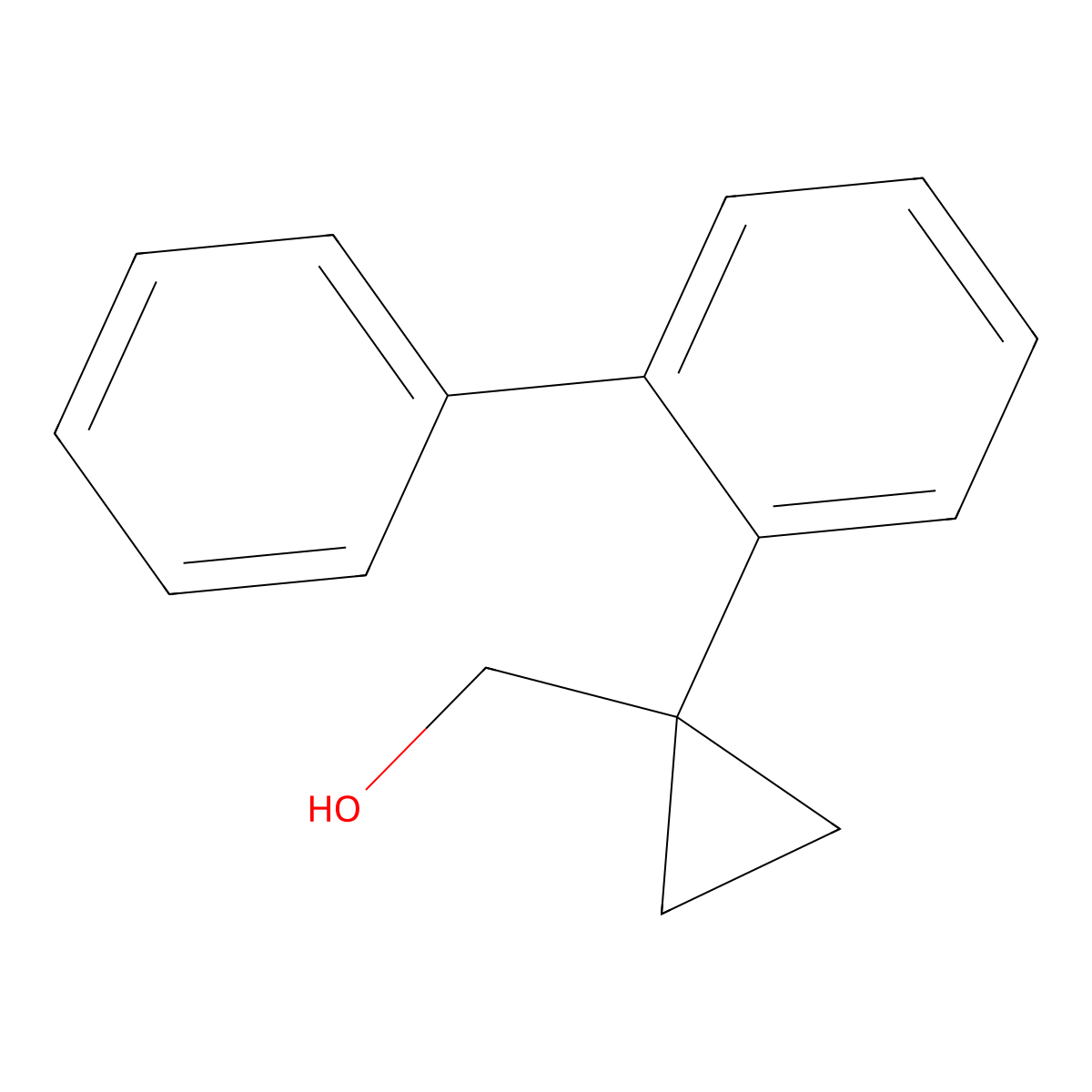 [1-(2-Phenylphenyl)cyclopropyl]methanol molecular structure, CAS 2228742-92-3