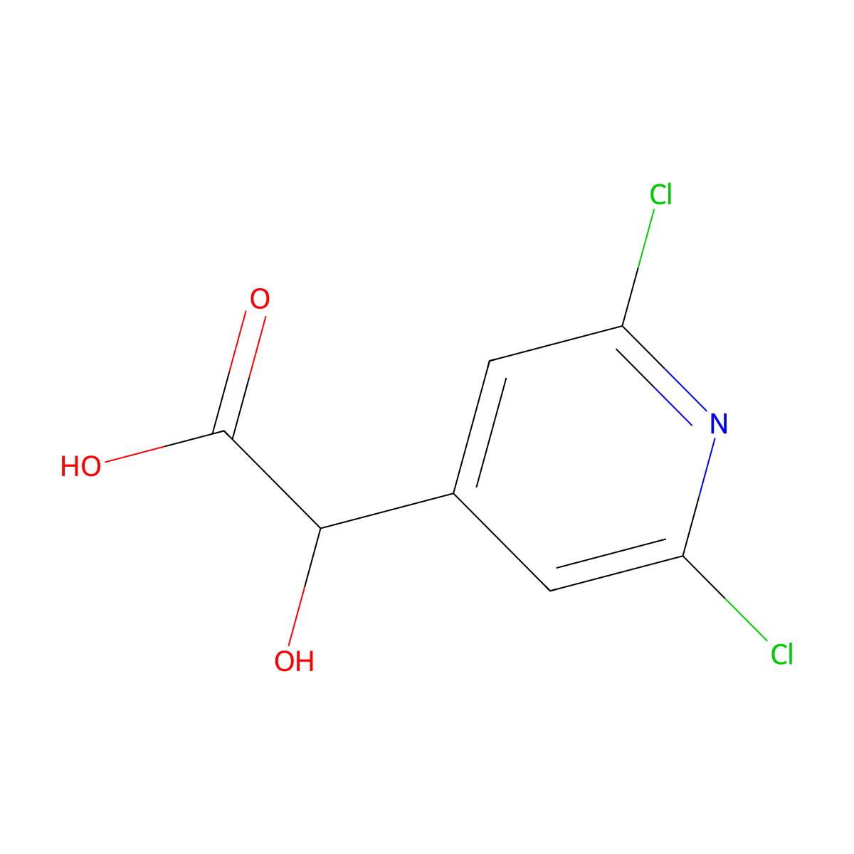 2-(2,6-Dichloropyridin-4-yl)-2-hydroxyacetic acid molecular structure, CAS 2228743-79-9