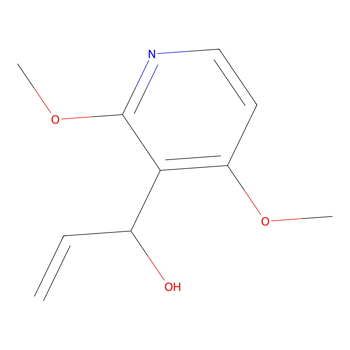 1-(2,4-Dimethoxypyridin-3-yl)prop-2-en-1-ol molecular structure, CAS 2228744-42-9