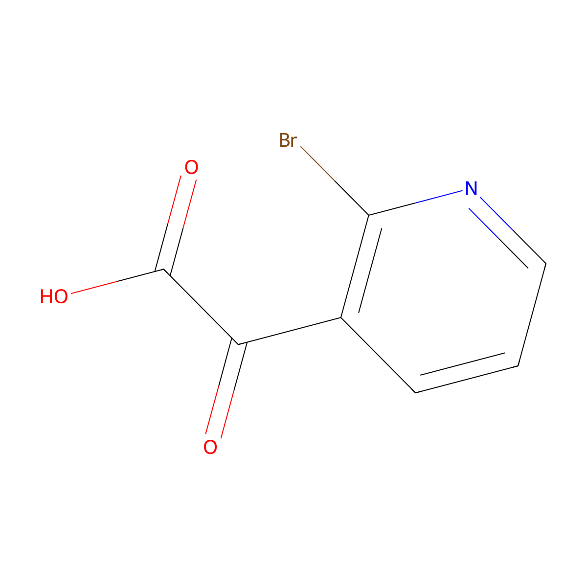 2-(2-Bromopyridin-3-yl)-2-oxoacetic acid molecular structure, CAS 2228749-68-4