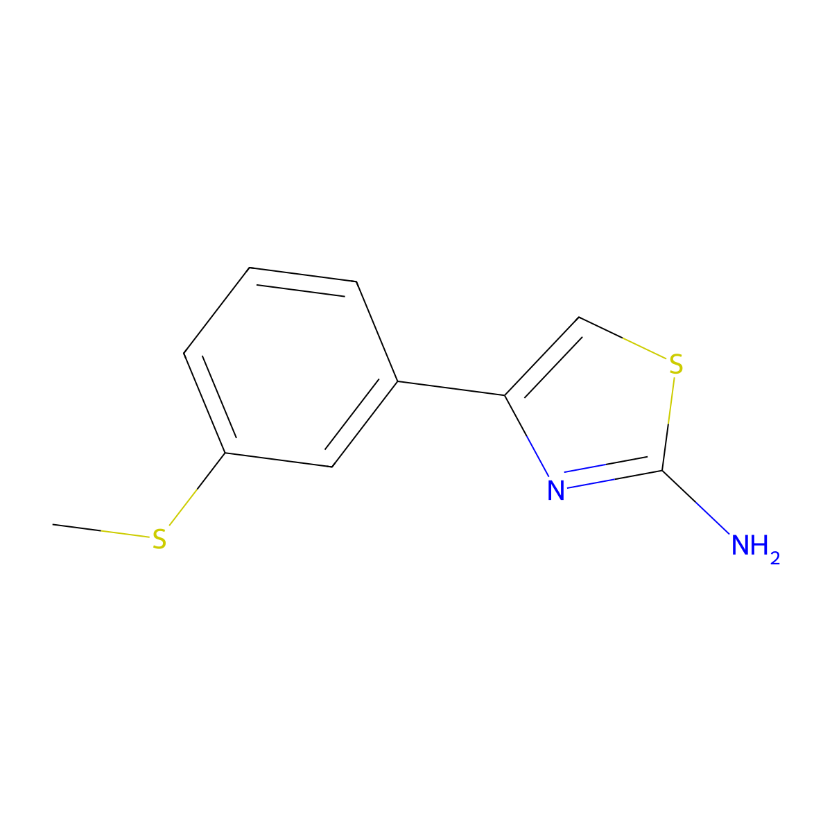 4-[3-(Methylsulfanyl)phenyl]-1,3-thiazol-2-amine molecular structure, CAS 2228749-71-9