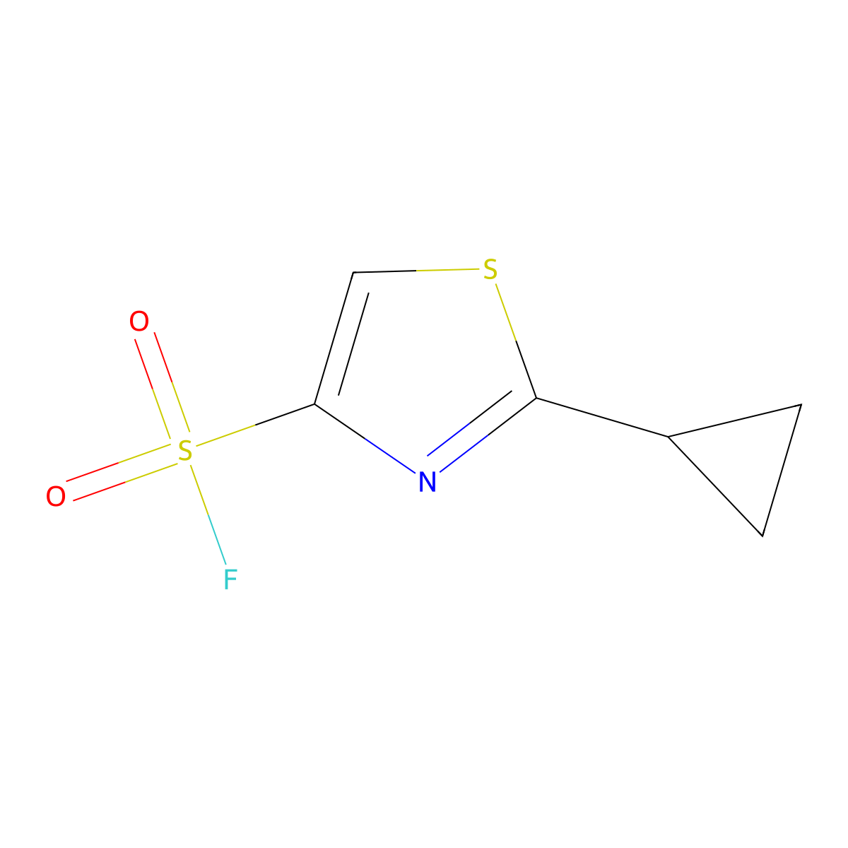2-Cyclopropyl-1,3-thiazole-4-sulfonyl fluoride molecular structure, CAS 2228754-47-8