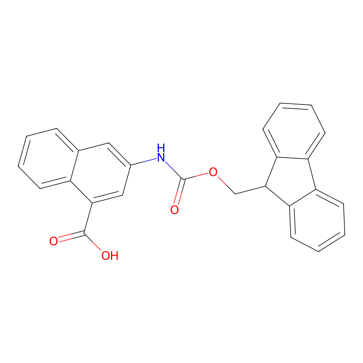 3-({[(9H-fluoren-9-yl)methoxy]carbonyl}amino)naphthalene-1-carboxylic acid molecular structure, CAS 2228757-56-8