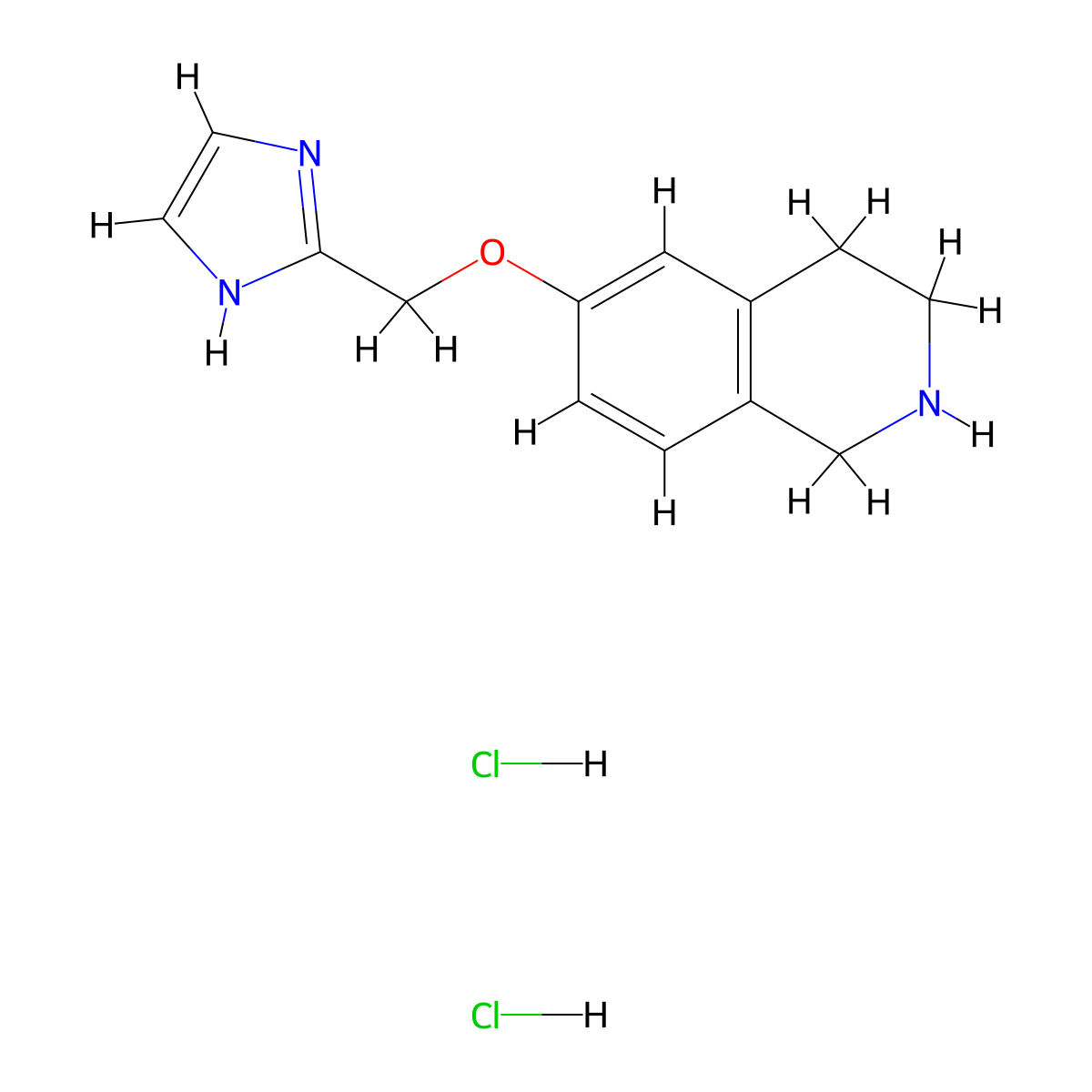 6-[(1H-imidazol-2-yl)methoxy]-1,2,3,4-tetrahydroisoquinoline dihydrochloride molecular structure, CAS 2228757-62-6