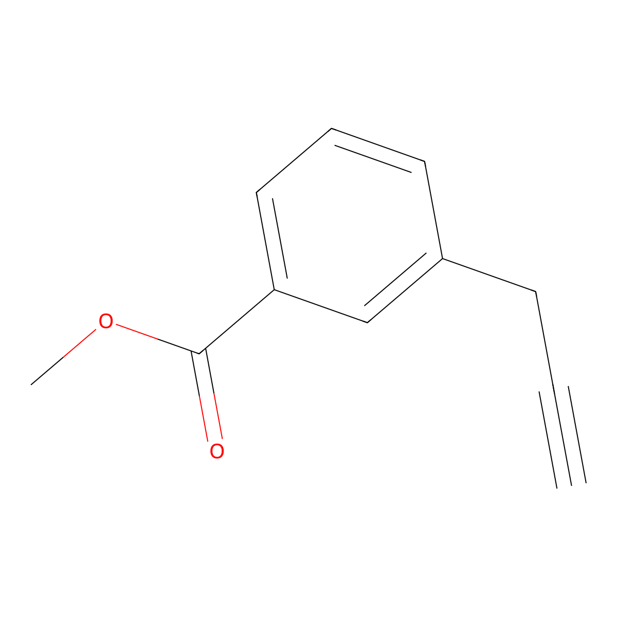 Methyl 3-(prop-2-yn-1-yl)benzoate molecular structure, CAS 2228758-92-5