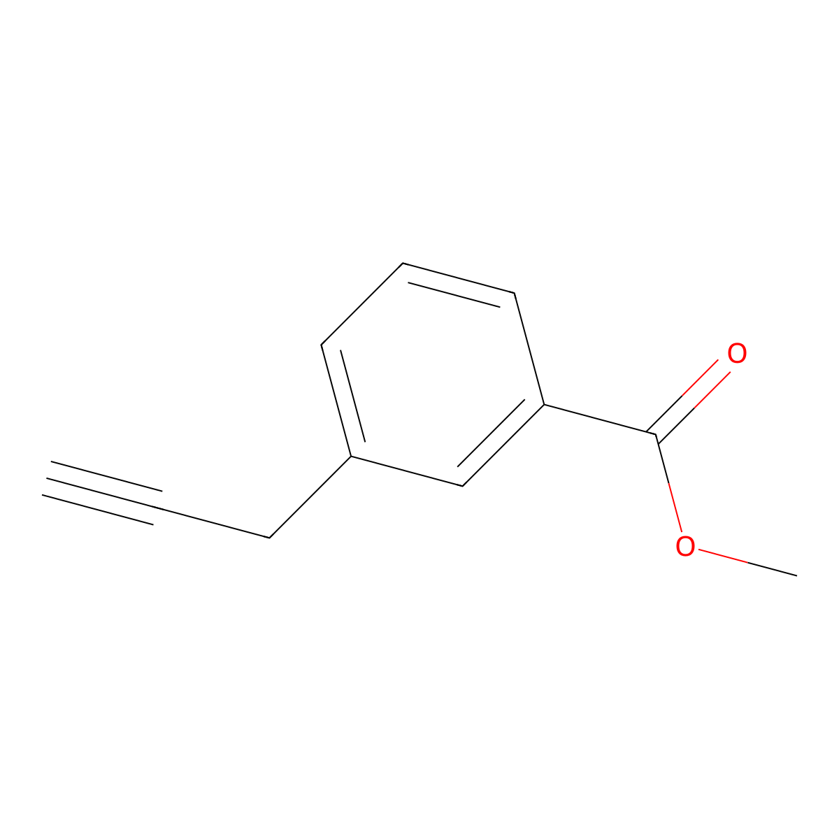 Methyl 3-(prop-2-yn-1-yl)benzoate molecular structure, CAS 2228758-92-5