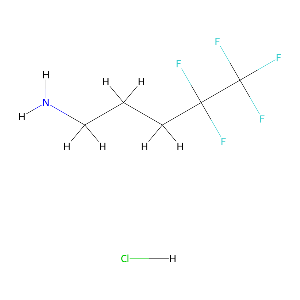 4,4,5,5,5-Pentafluoropentan-1-amine hydrochloride molecular structure, CAS 2228759-27-9