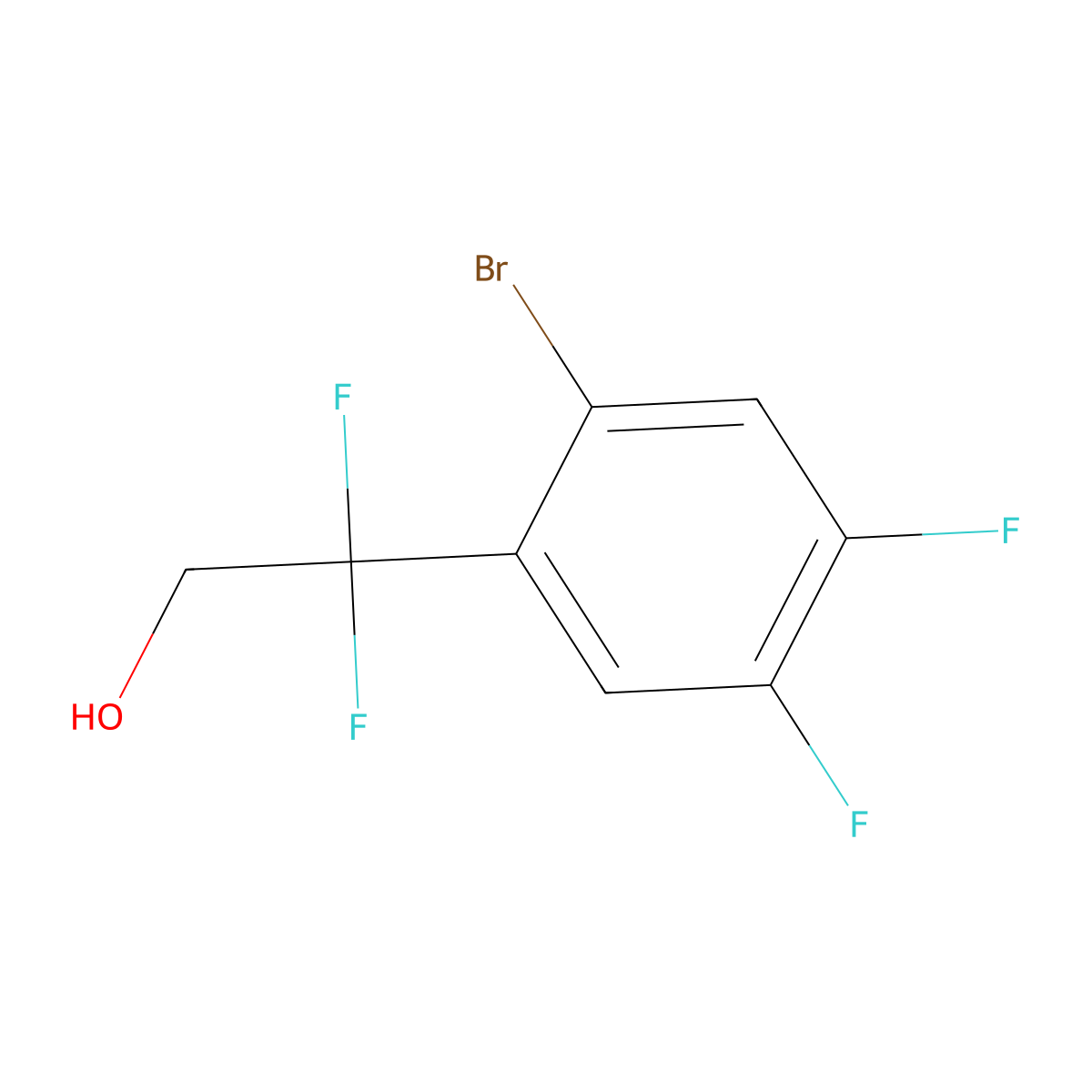 2-(2-Bromo-4,5-difluorophenyl)-2,2-difluoroethan-1-ol molecular structure, CAS 2228763-28-6