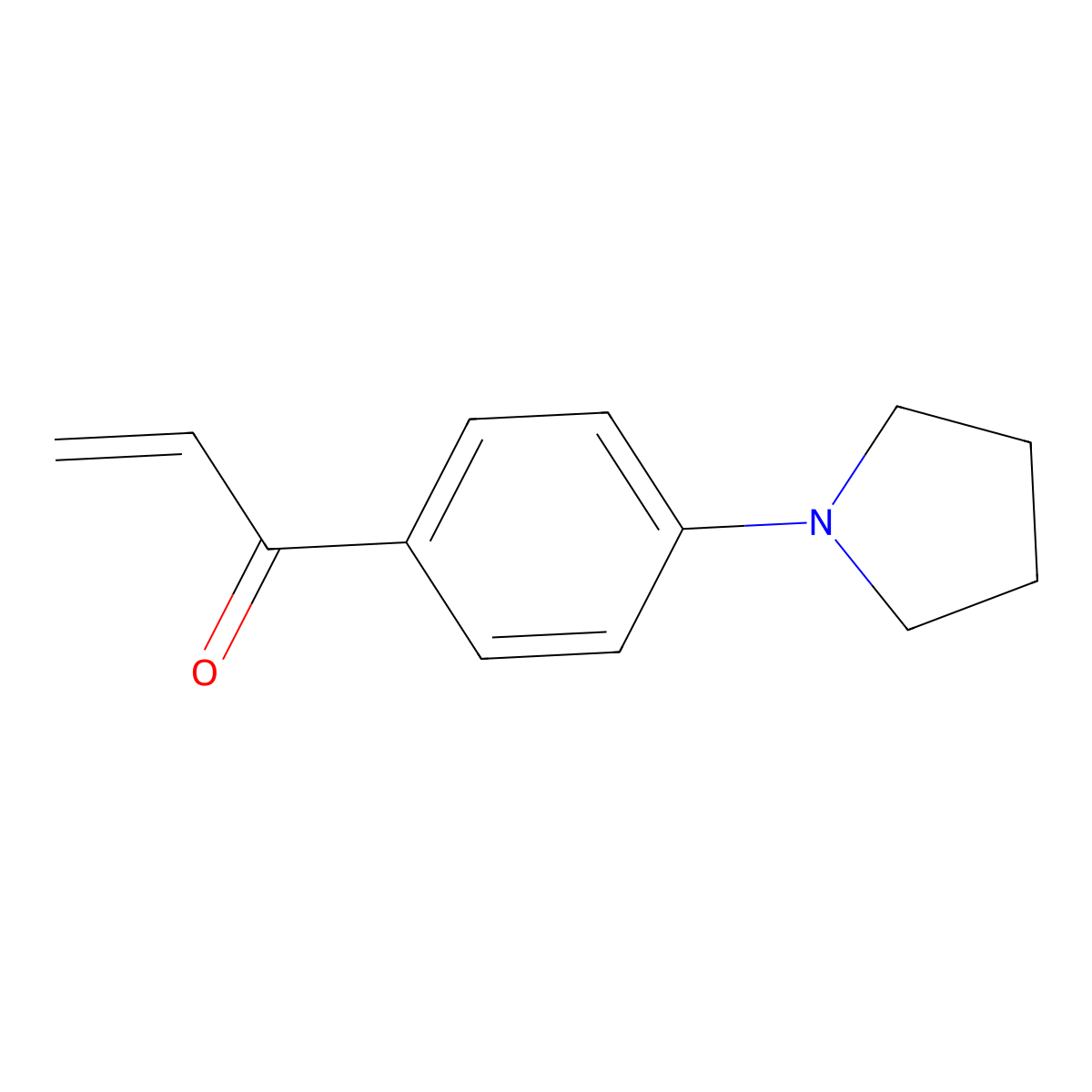 1-[4-(Pyrrolidin-1-yl)phenyl]prop-2-en-1-one molecular structure, CAS 2228764-90-5
