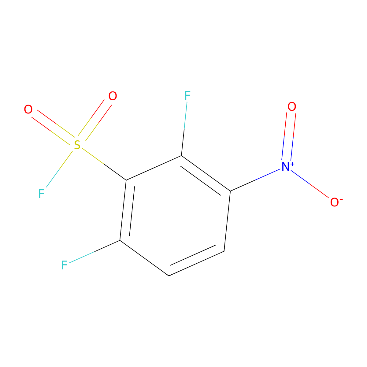 2,6-Difluoro-3-nitrobenzene-1-sulfonyl fluoride molecular structure, CAS 2228765-98-6