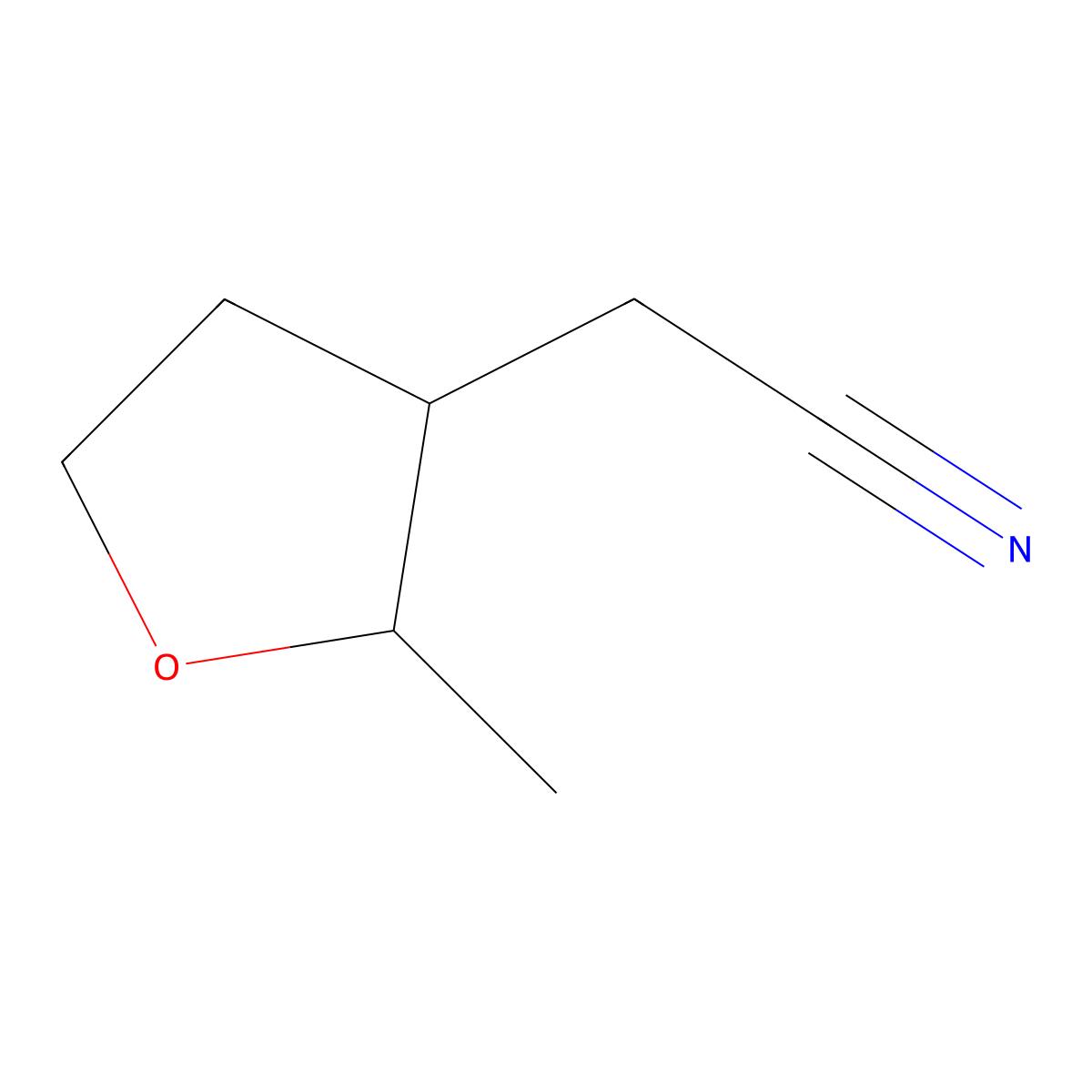 2-(2-Methyloxolan-3-yl)acetonitrile molecular structure, CAS 2228768-99-6