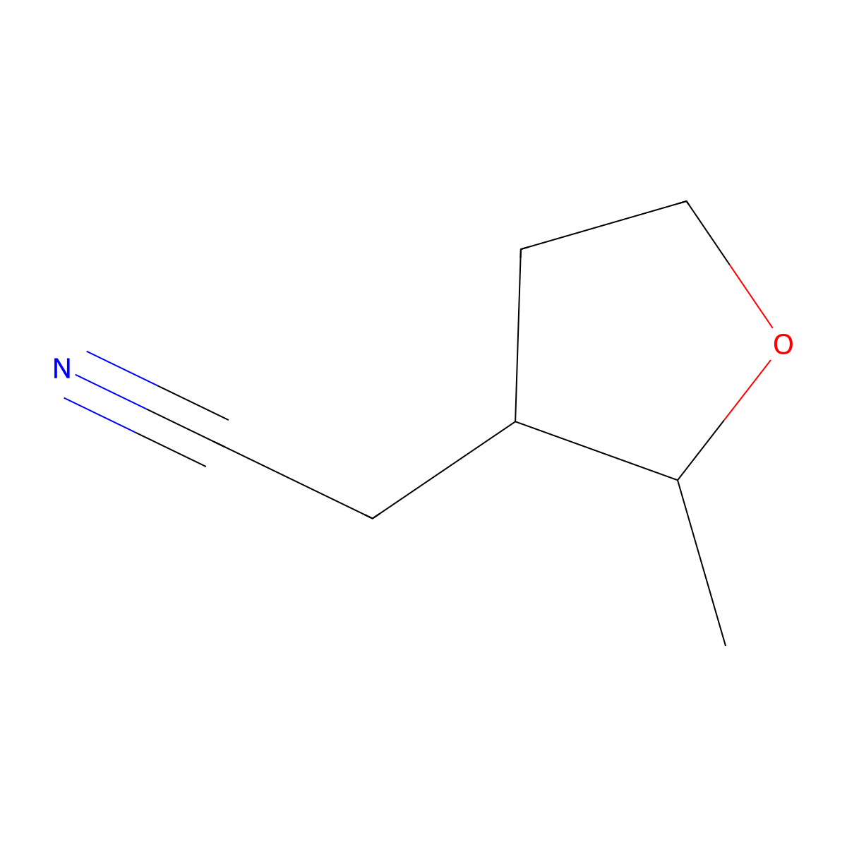 2-(2-Methyloxolan-3-yl)acetonitrile molecular structure, CAS 2228768-99-6