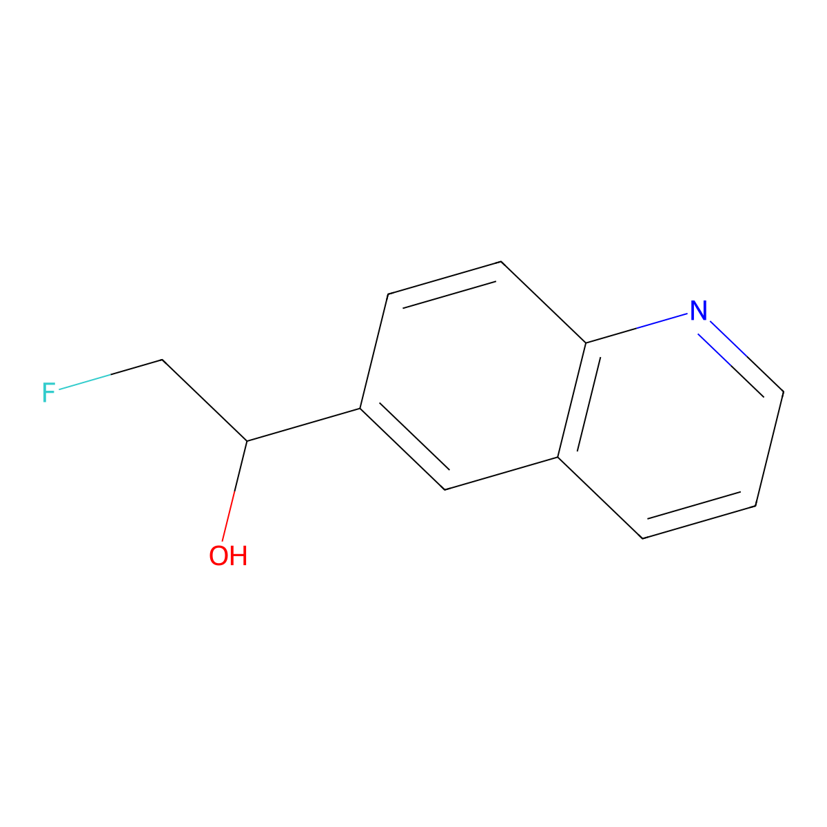 2-Fluoro-1-(quinolin-6-yl)ethan-1-ol molecular structure, CAS 2228770-82-7