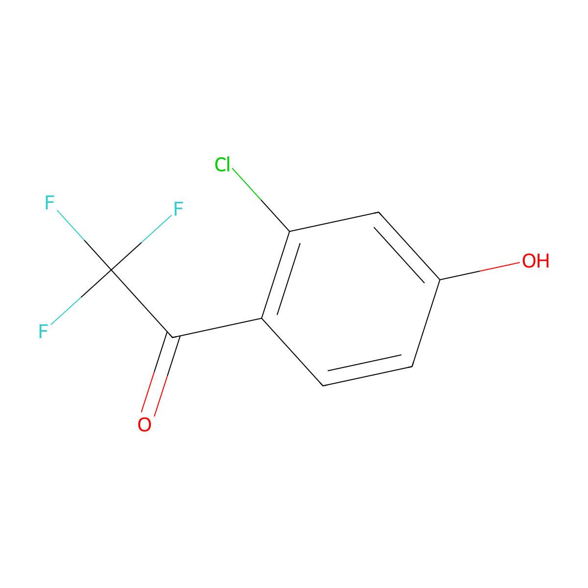 1-(2-Chloro-4-hydroxyphenyl)-2,2,2-trifluoroethanone molecular structure, CAS 2228771-63-7