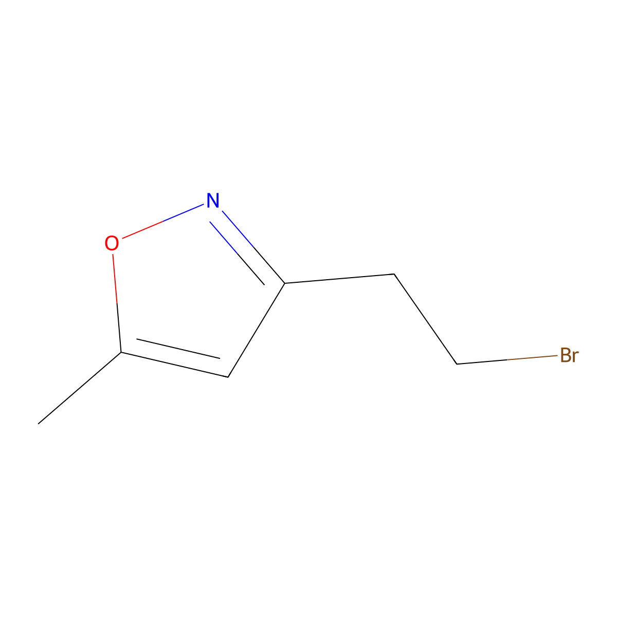 3-(2-Bromoethyl)-5-methyl-1,2-oxazole molecular structure, CAS 2228773-54-2