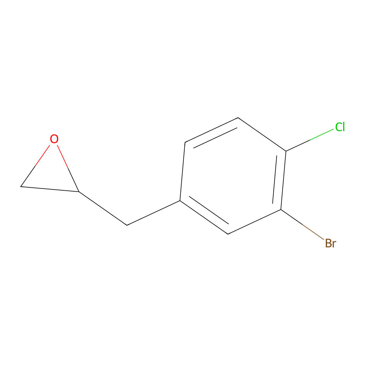 2-[(3-Bromo-4-chlorophenyl)methyl]oxirane molecular structure, CAS 2228773-98-4