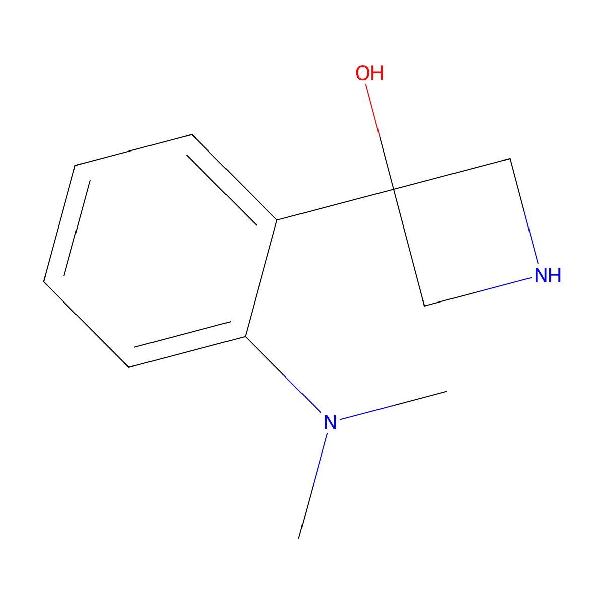 3-[2-(Dimethylamino)phenyl]azetidin-3-ol molecular structure, CAS 2228777-42-0