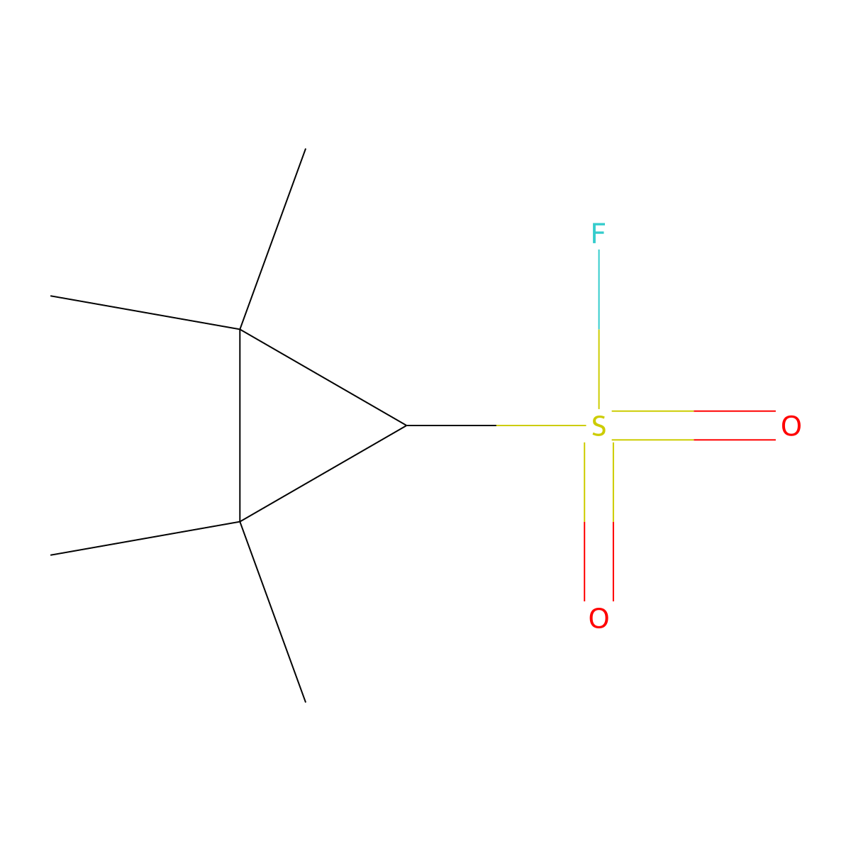 2,2,3,3-Tetramethylcyclopropane-1-sulfonyl fluoride molecular structure, CAS 2228777-51-1