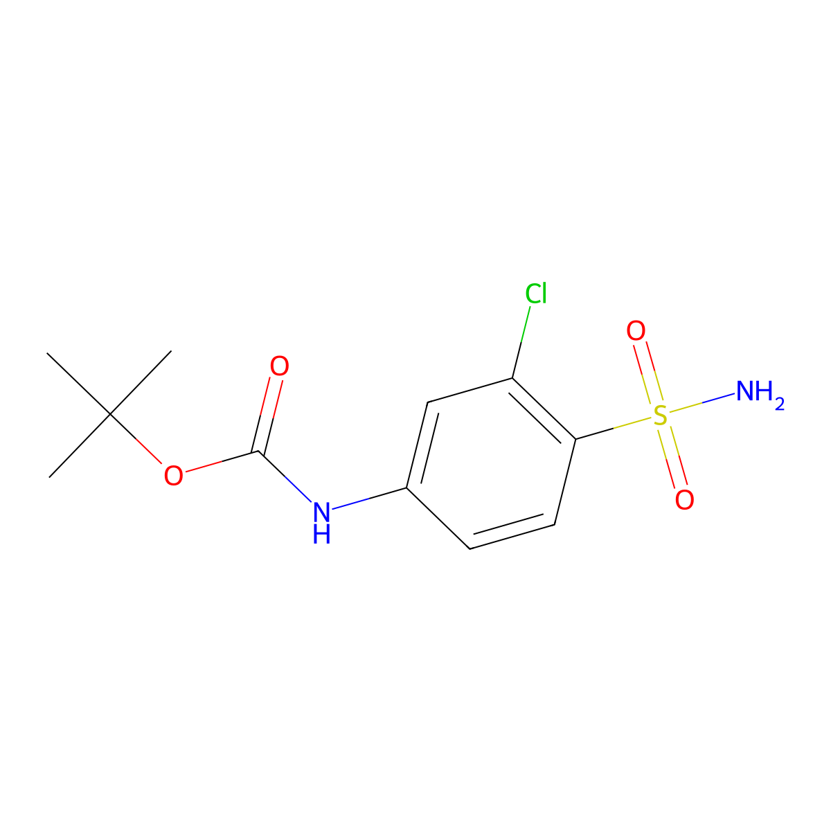 tert-butyl N-(3-chloro-4-sulfamoylphenyl)carbamate molecular structure, CAS 2228778-58-1